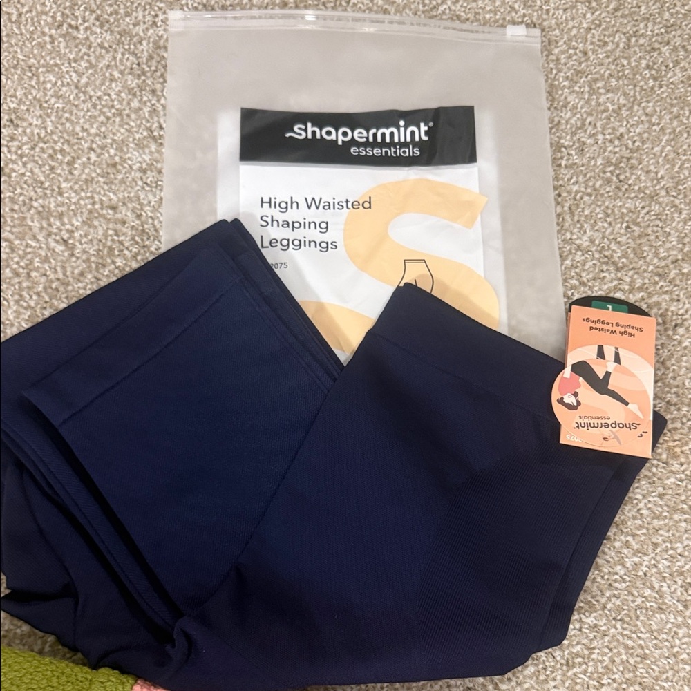 Shapermint Essentials High Waisted Shaping Leggings - Navy large NWT